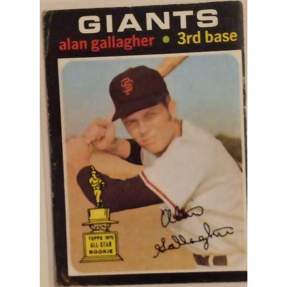 1971 Topps Baseball Alan Gallagher Rookie Card No. 224 - Picture 2 of 4